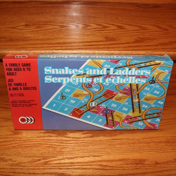3/$77❤️1980s? SNAKES AND LADDERS Canada Games bilingual SERPENTS ET ECHELLES - Picture 2 of 8